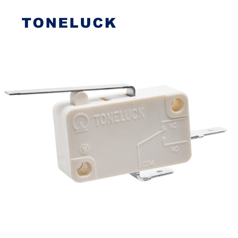 TONELUCK洗衣機(jī)門鎖16A常開(kāi)微動(dòng)開(kāi)關(guān) 家用電器兩腳直手柄微動(dòng)開(kāi)關(guān)