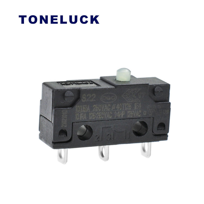 toneluck微動開關 防塵小型三腳兩腳S22微動開關 10A電流微動開關