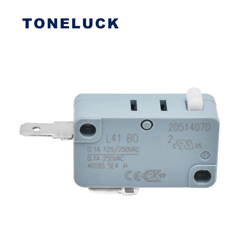 TONELUCK小家電微波爐微動開關(guān) 空氣炸鍋0.1A兩腳輕力度微動開關(guān)